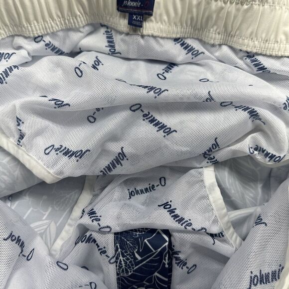 Johnnie-O Board Tiwi Board Short Swim Trunks Mens 2XL XXL Blue Floral Lined - Picture 12 of 15